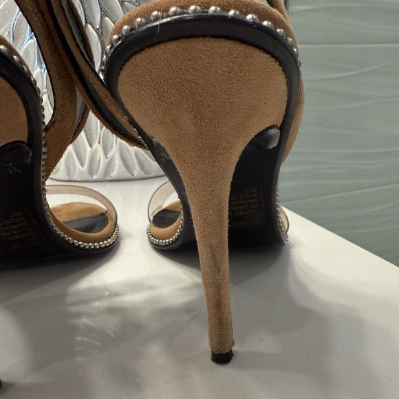 RARE Steve Madden Sylvie Heels Sandals Tan Sz 6 - Picture 6 of 10